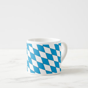 Xícara De Espresso Padrão de Lezenges da Baviera Branca Medieval