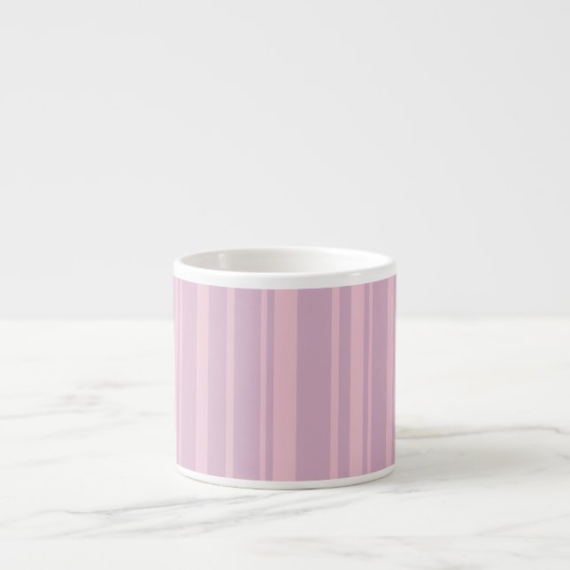 Xícara De Espresso Padrão de Linha Roxa e Rosa (Frente)
