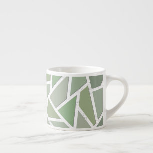 Xícara De Espresso Padrão de mosaico verde-oliva
