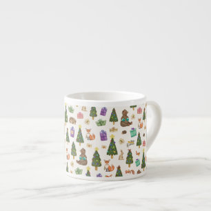 Xícara De Espresso Padrão de Natal em Forrest