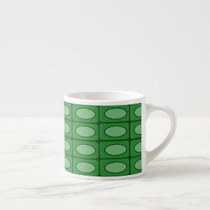 Xícara De Espresso Padrão de pele do jacaré verde