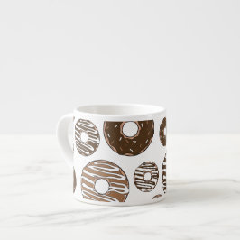 Xícara De Espresso Padrão de rosquinha, Rosquinhas de chocolate, Rosq