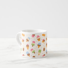 Xícara De Espresso Padrão De sorvete, Cone De Sorvete, Picolé De Gelo