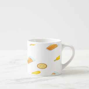 Xícara De Espresso padrão de verão do sumo de laranja