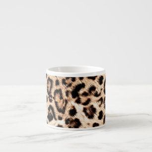 Xícara De Espresso Padrão Design de Leopardo: Elegância Selvagem.