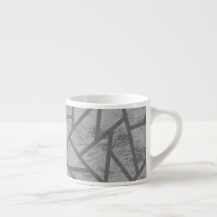 Xícara De Espresso padrão do mosaico da cinza