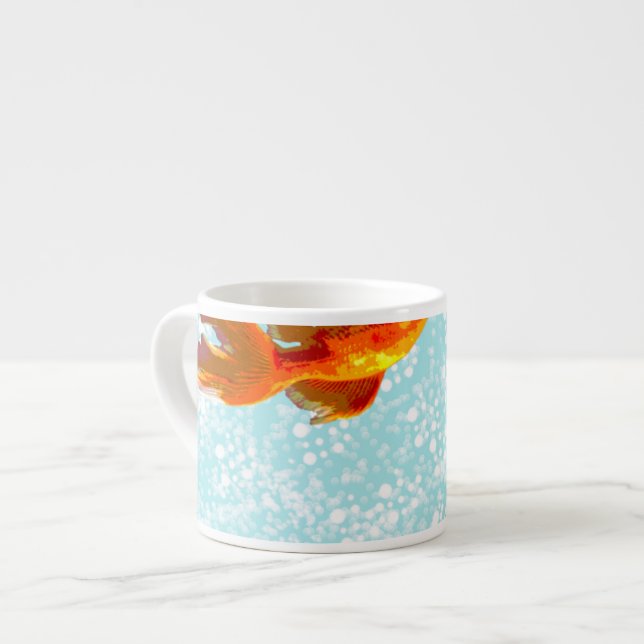 Xícara De Espresso padrão do peixe dourado (Frente Esquerda)