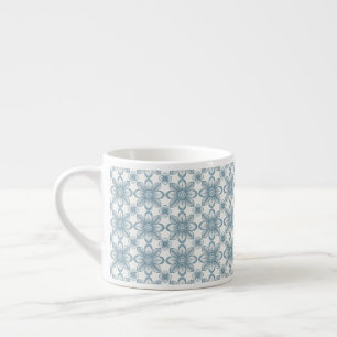 Xícara De Espresso Padrão Floral Escandinavo