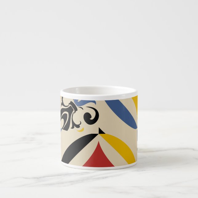 Xícara De Espresso Padrão Geométrico do Azulejos em 60 (Frente)