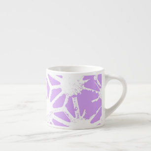 Xícara De Espresso Padrão geométrico lilac