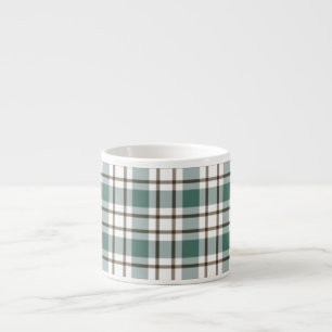 Xícara De Espresso padrão verde de tartã claro