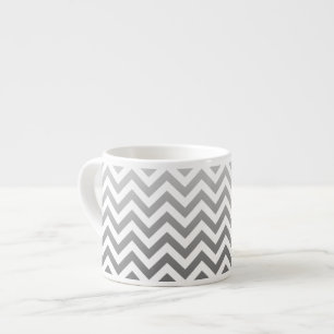 Xícara De Espresso Padrão ZIGZAG - gradientes de cinza + seu backgr.