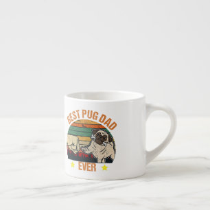 Xícara De Espresso Pai Vintage Best Pug