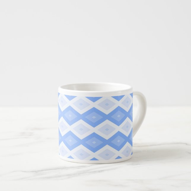 Xícara De Espresso Pale blue diamond pattern (Frente Esquerda)