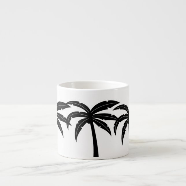 Xícara De Espresso Palmeiras tropicais (Frente)