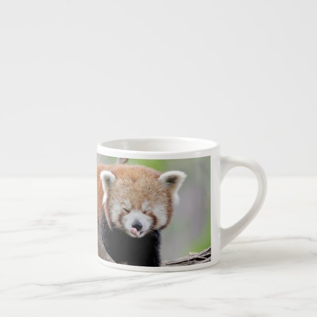 Xícara De Espresso Panda vermelha da foto. (Direita)