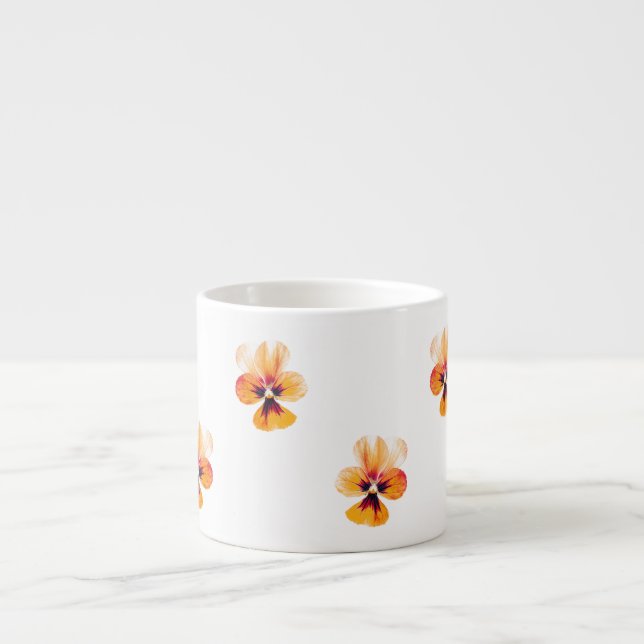 Xícara De Espresso pansias laranja (Frente)