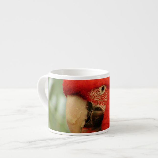 Xícara De Espresso Papagaio vermelho de Mackaw (Frente Esquerda)