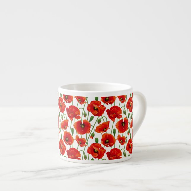 Xícara De Espresso Papagaios Espresso Mug-Red (Frente Esquerda)