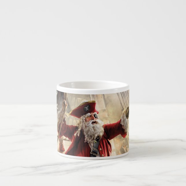 Xícara De Espresso Papais noeis piratas (Frente)