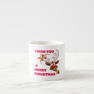 XÍCARA DE ESPRESSO PAPAIS NOEIS REINDEER DESEJA UM NATAL FELIZ