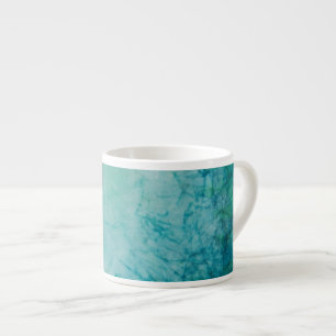 Xícara De Espresso Papel com abstrato azul, verde, e preto da pintura