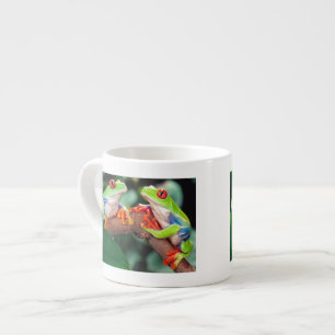Xícara De Espresso Par de Rãs-Arvore de Olhos Vermelhos, Agalychinis 