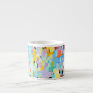 Xícara De Espresso Pastel Cores Abstrato Design Espresso Mug
