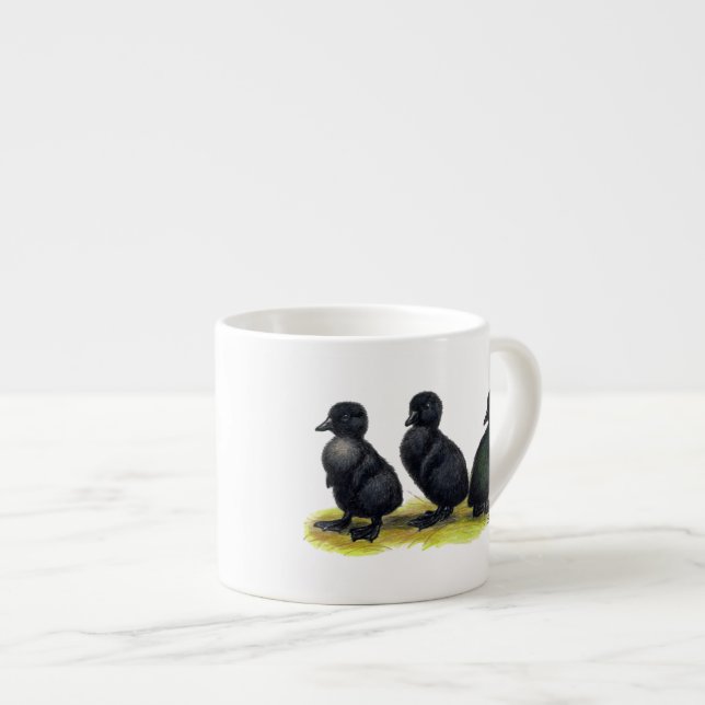Xícara De Espresso Patinhos Black Cayuga (Frente Esquerda)