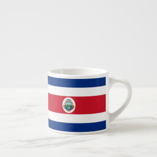 Xícara De Espresso Patriótico Nacional da Bandeira da Costa Rica