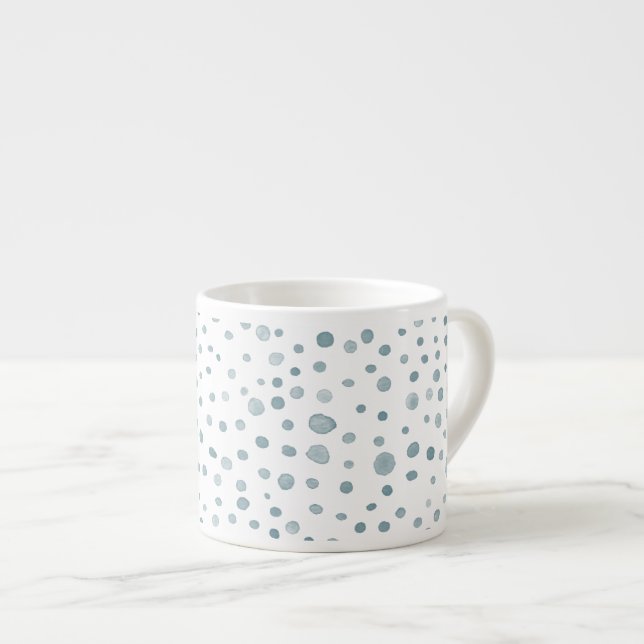 Xícara De Espresso Peacock Confetti Watercolor Dots Espresso Mug (Frente Esquerda)