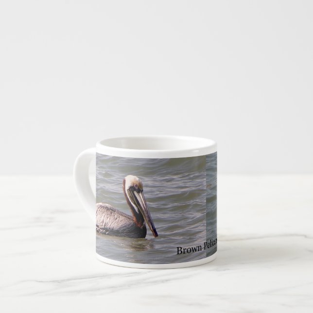 Xícara De Espresso Pelicanos castanhos espresso ou jumbo mug (Frente Esquerda)