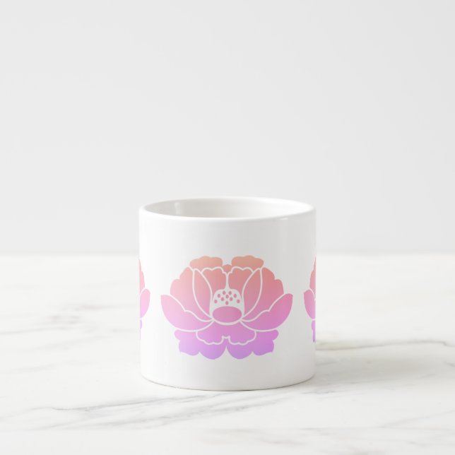 Xícara De Espresso peônia rosa pastel (Frente)