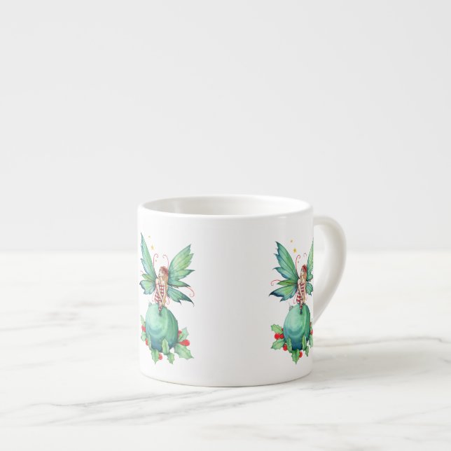 Xícara De Espresso Pequena Fada do Natal (Frente Esquerda)