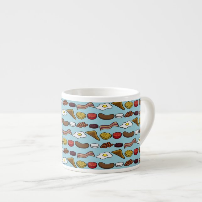 Xícara De Espresso Pequeno almoço fritado (Frente Esquerda)