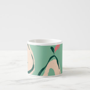 Xícara De Espresso Peras de Verão: padrão de fruta fresco.