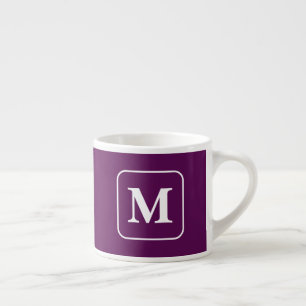 Xícara De Espresso Perfeição da ameixa - Monograma - Taça Espresso