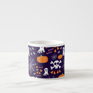 Xícara De Espresso Personagens Divertidos de Halloween Assustadores