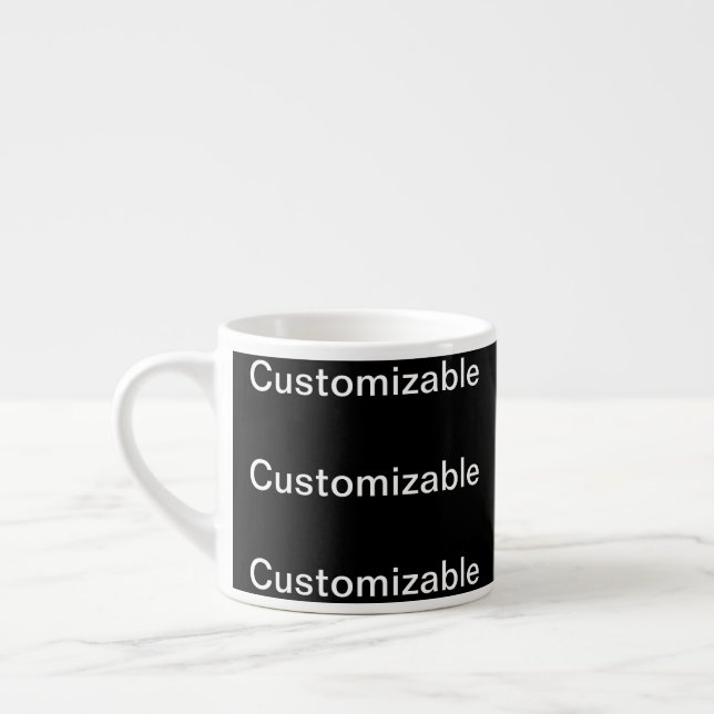 Xícara De Espresso PERSONALIZÁVEL preto (Esquerda)