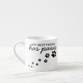 Xícara De Espresso Personalize Meu Melhor Amigo Tem Patas Amor Canino
