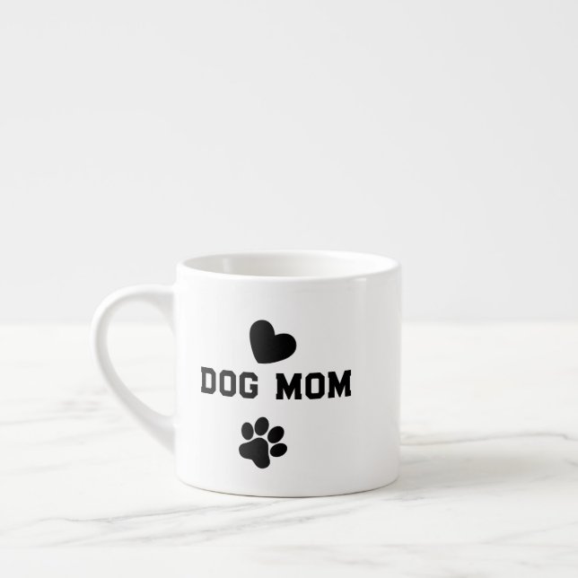 Xícara De Espresso Personalized Dog Mom – Custom Name Mother’s Day (Esquerda)