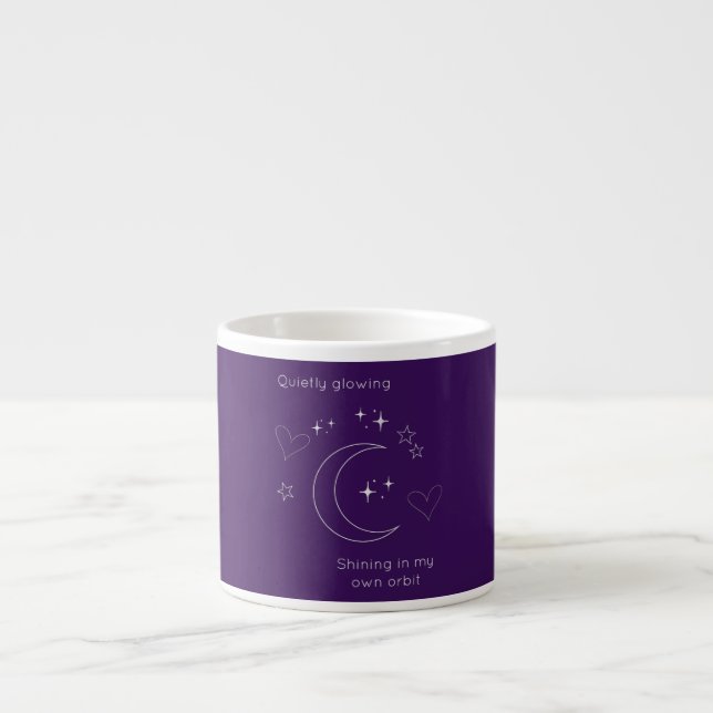 Xícara De Espresso Personalized Line Art Purple Espresso Mug (Frente)