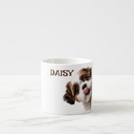 Xícara De Espresso Personalized Pastel Brown Dog Photo Espresso Mug