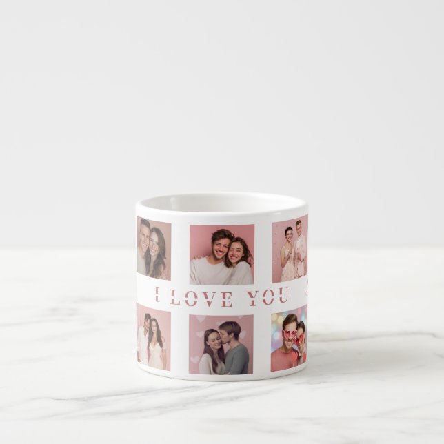 Xícara De Espresso Personalized Valentine's Day Espresso Mug Photos (Frente)