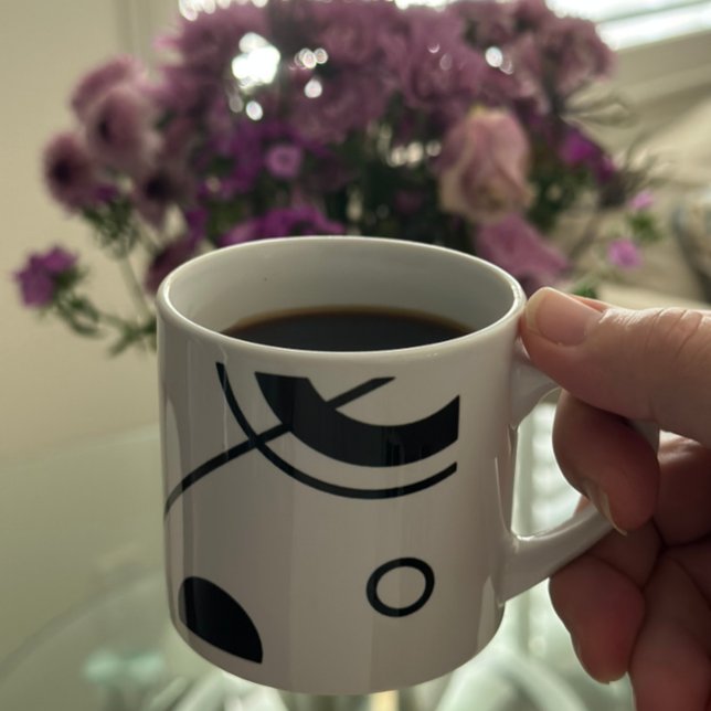 Xícara De Espresso Pinceladas de Arte Abstrato (Criador carregado)