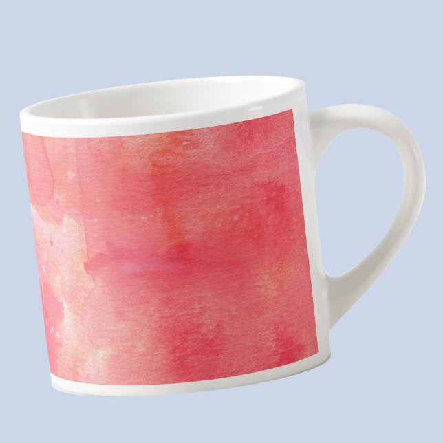 Xícara De Espresso Pink Quente-Cor-de-Água abstrato (Pink watercolor abstract  espresso cup)