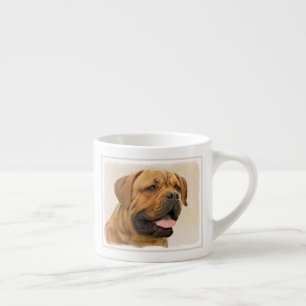 Xícara De Espresso Pintura de Cachorro de Bordéus - Arte Cachorra Ori