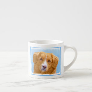 Xícara De Espresso Pintura de Cachorro de Retriever com Tolerância a 
