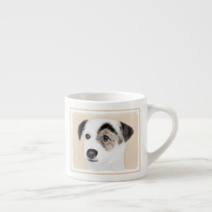 Xícara De Espresso Pintura de Jack Russell Terrier do Parson - arte