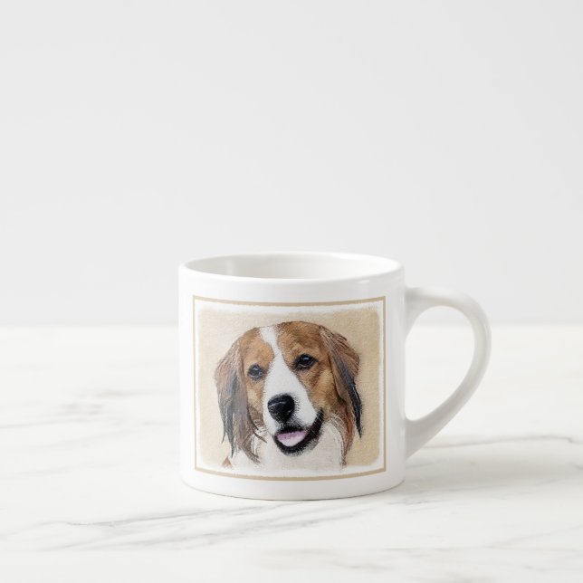 Xícara De Espresso Pintura De Nederlandse Kooikerhondje - Arte De Cão (Direita)